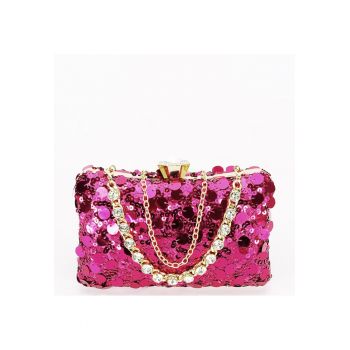 Geanta clutch fucsia cu paiete BYH-896 05 17327