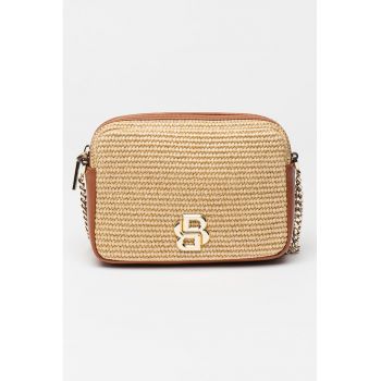 Geanta crossbody cu detaliu cu logo metalic