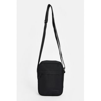 Geanta crossbody cu fermoar si bareta ajustabila