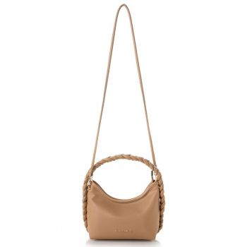 Geanta crossbody cu maner impletit