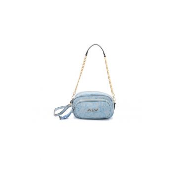 Geanta crossbody cu model si bareta din lant