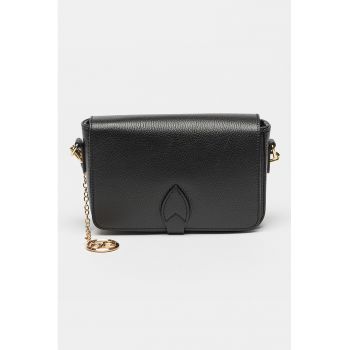 Geanta crossbody de piele cu clapa