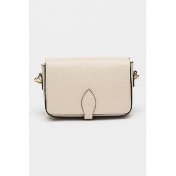 Geanta crossbody de piele cu clapa