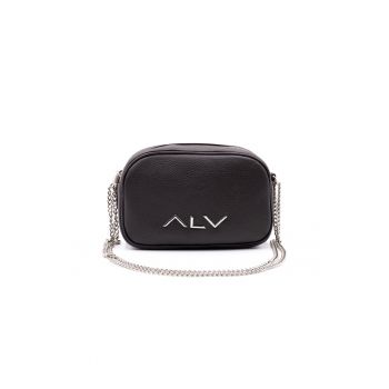 Geanta crossbody de piele cu logo