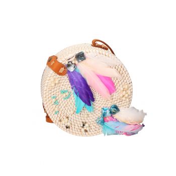 Geanta crossbody din paie