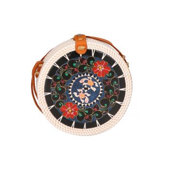 Geanta crossbody din paie
