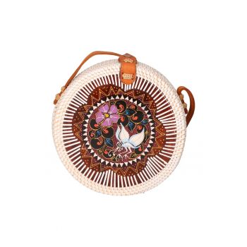 Geanta crossbody din paie