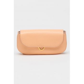 Geanta crossbody din piele cu bareta din lant