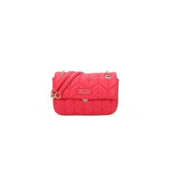 Geanta crossbody din piele ecologica cu aspect matlasat