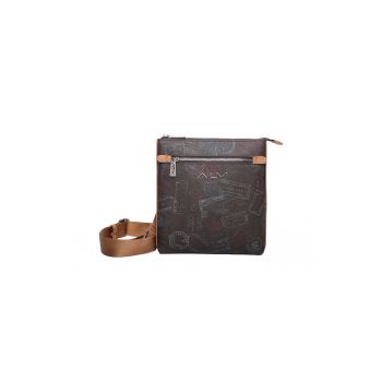 Geanta crossbody din piele ecologica cu imprimeu