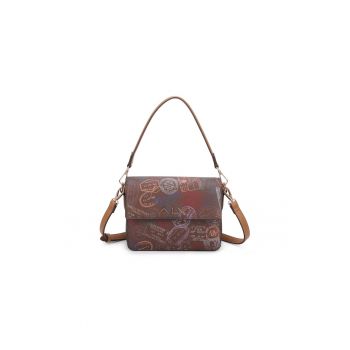 Geanta crossbody din piele ecologica cu model