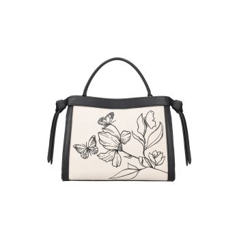 Geanta cu model floral si bareta