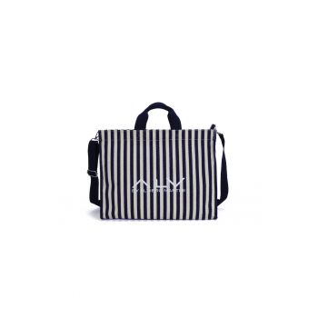 Geanta shopper cu imprimeu logo