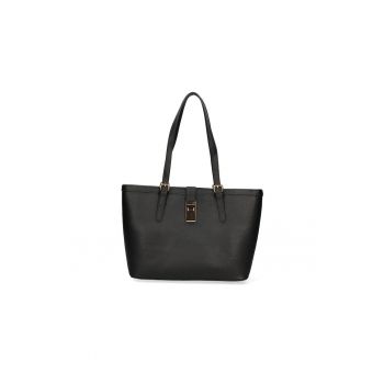 Geanta shopper de piele ecologica cu bareta detasabila