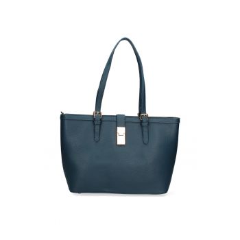 Geanta shopper de piele ecologica cu bareta detasabila