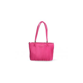 Geanta shopper striata cu bareta detasabila