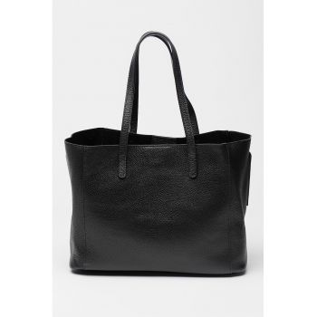 Geanta tote de piele cu etui detasabil