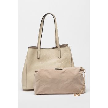 Geanta tote de piele cu etui detasabil