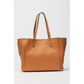 Geanta tote de piele cu etui detasabil