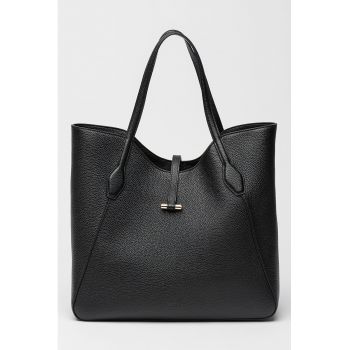 Geanta tote din piele cu aspect texturat