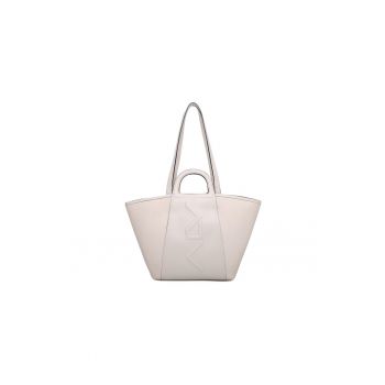 Geanta tote din piele ecologica cu logo in relief