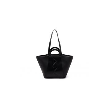 Geanta tote din piele ecologica cu logo in relief
