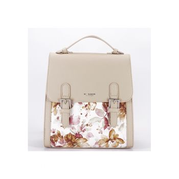Rucsac albastru deschis cu imprimeu floral DHJ731-3 M11 17284