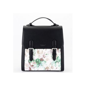Rucsac albastru deschis cu imprimeu floral DHJ731-3 M11 17284