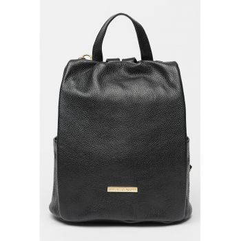 Rucsac de piele cu bareta detasabila cu model