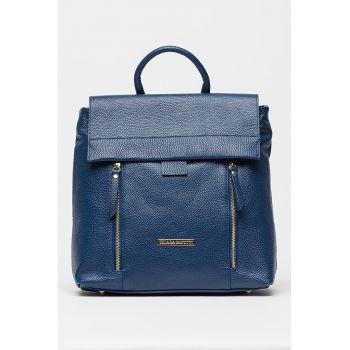 Rucsac de piele cu clapa