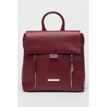Rucsac de piele cu clapa