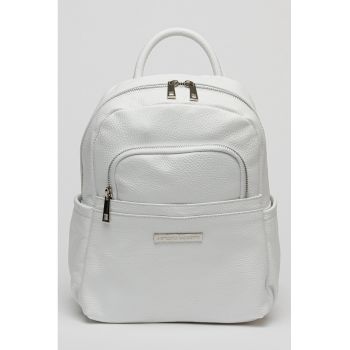 Rucsac de piele cu fermoar bidirectional