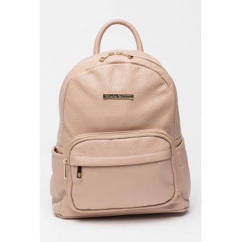 Rucsac de piele cu logo metalic