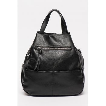 Rucsac de piele ecologica cu aspect texturat