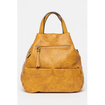 Rucsac de piele ecologica cu aspect texturat