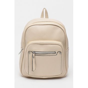 Rucsac din piele ecologica cu buzunare multiple