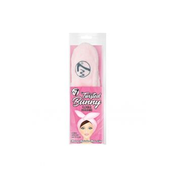 Bentita cosmetica pentru machiaj si demachiere -  Twisted Bunny Headband - Roz