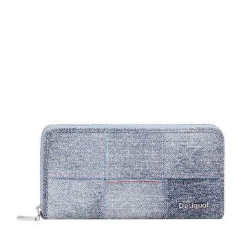 Braided denim effect wallet