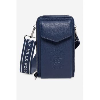 Geanta ccrossbody de piele ecologica cu bareta ajustabila cu logo