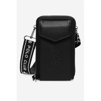Geanta ccrossbody de piele ecologica cu bareta ajustabila cu logo