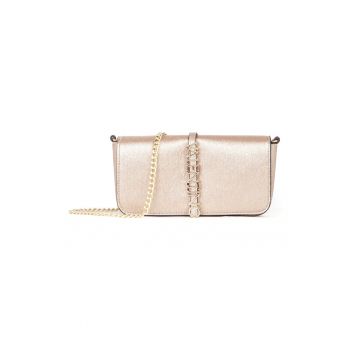 Geanta crossbody cu aplicatie logo metalica Materia