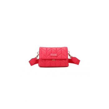Geanta crossbody cu bareta detasabila si clapa