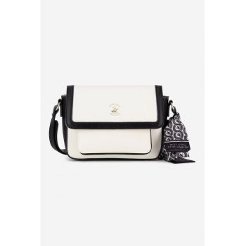 Geanta crossbody cu detalii contrastante