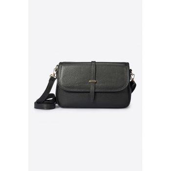 Geanta crossbody de piele cu aspect texturat