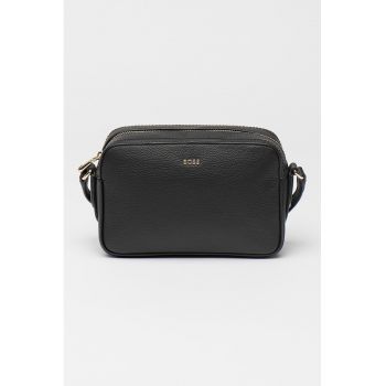 Geanta crossbody de piele cu aspect texturat