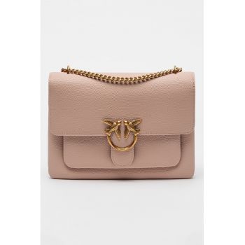 Geanta crossbody de piele cu bareta de lant Love One