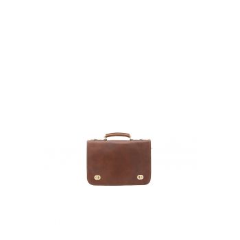 Geanta crossbody de piele cu clapa 211473