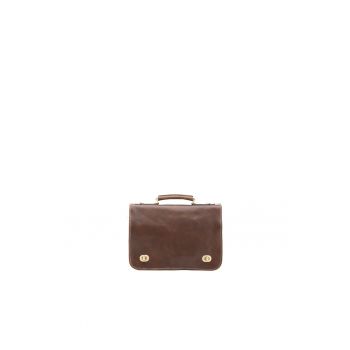 Geanta crossbody de piele cu clapa 211473