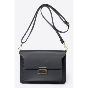 Geanta crossbody de piele cu clapa