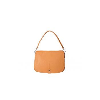 Geanta crossbody de piele cu clapa